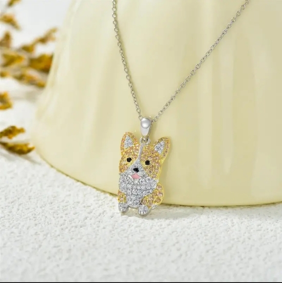 NEW! Cubic Zirconia Corgi Keychain/Bag 🎒👜 Charm & Jewelry Pendant ~ 🎁 🐾 🐶 - Picture 6 of 15